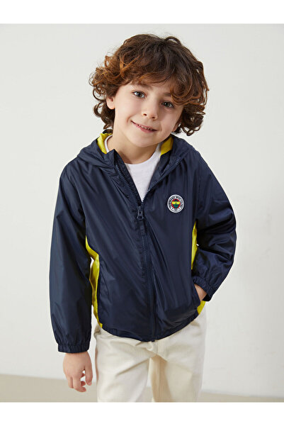 LC Waikiki معطف واق من المطر للأولاد من Seray New Season بغطاء رأس مطبوع