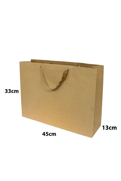 Generic 12 قطعة من أكياس تسوق ورقية لون كرتوني الأبعاد 45×13×33 سم