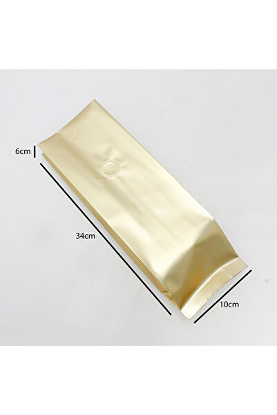 Generic 30 pieces of coffee packaging bags, gold color, dimensions 34×10×6