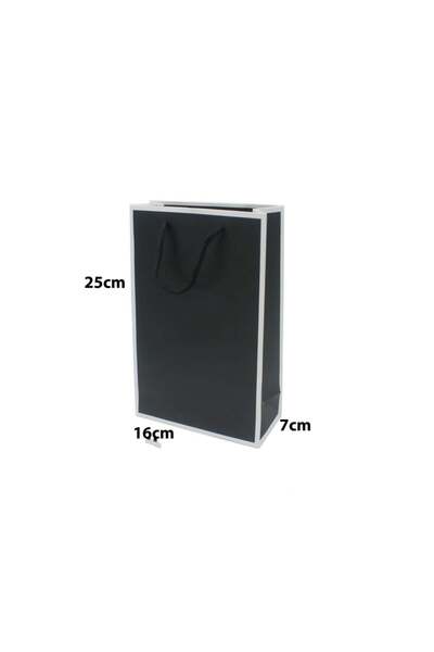 Generic 12 قطعة من اكياس هدايا ورقية اللون أبيض الأبعاد 16×7×25 س