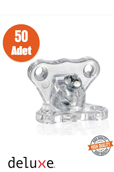 Mobilyap Deluxe Açılı Şeffaf Çektirme Kelebek Köşe Birleştirme Kırılmaz 50 Adet