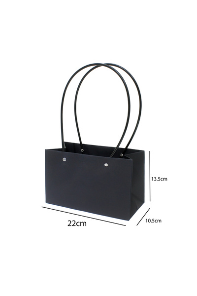 Generic 12 قطعة من أكياس ورد ورقية اللون أسود الأبعاد 10×22×13 سم