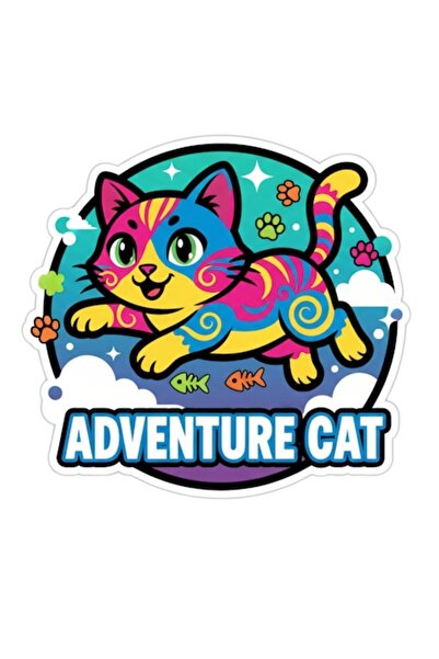 Oracal Durable car sticker, cat, cat adventure, multicolor, 13cm