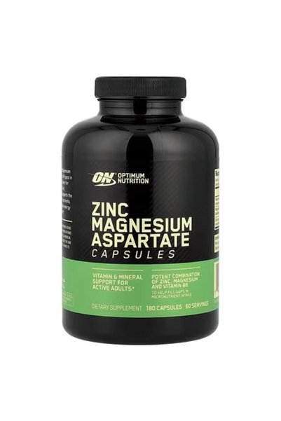 Optimum Nutrition أوبتيموم نيوترشن 180 كبسولة - ZMA ZMA - Zinc Magnesium Aspartate 180 Caps 60 Se