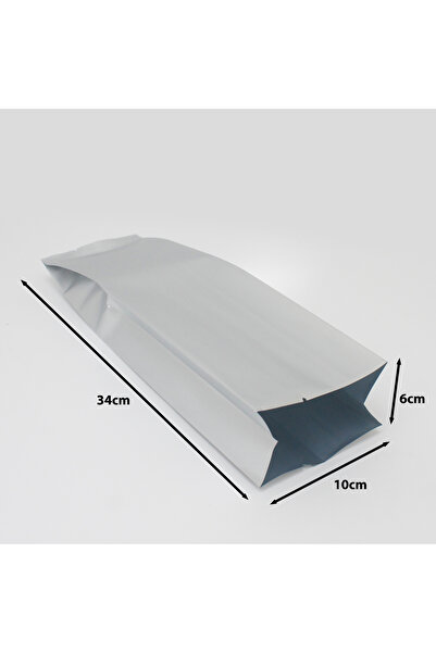 Generic 30 pieces of coffee packaging bags, silver color, dimensions 34×10×6 cm