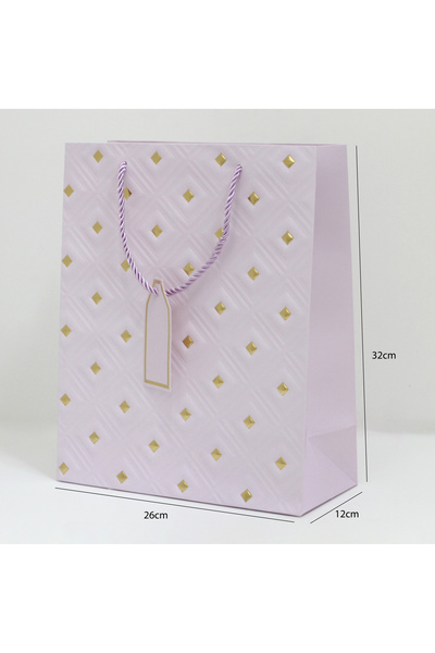 Generic 12 قطعة من أكياس هدايا مزخرفة بنقاط ذهبية اللون موف فات