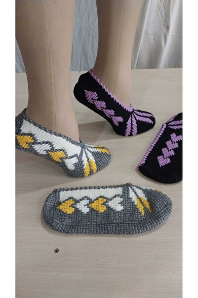 Papatyam 2 Pieces of Hand Knitted Dowry Tunisian Handmade Booties/Tunisian Ha...