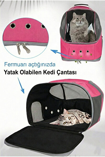 ENS PLASTİK Ufo Büyük Boy Kedi Çantası 8 Kg Taşıma Kapasiteli 42x25x33 Cm Kedi Taşıma Çantası