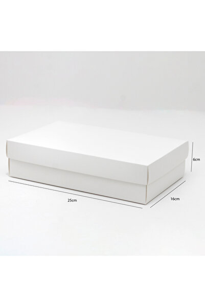Generic 12 pieces of white paper packaging box with separate lid