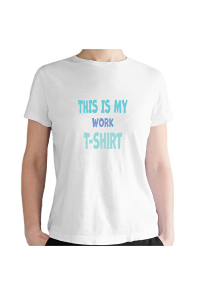 Printoot "Customizable" This Is My Work T-Shirt Funny Work From Home Unisex C...