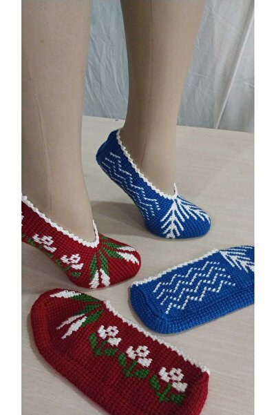 Papatyam 2 Pieces of Hand Knitted Dowry Tunisian Handmade Booties/Tunisian Ha...