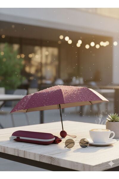 ydn Özel Çantalı Kılıflı Kapsül Şemsiye, 8 Telli Mini Boy Çanta Boyu