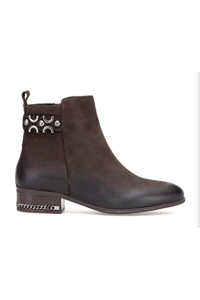 Venüs 2152712K Women's Genuine Leather Short Heeled Casual Boots