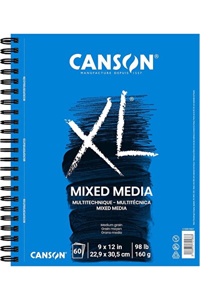 Canson XL Drawing Pad 9 x 12 inches, Side Wire, 60 Sheets