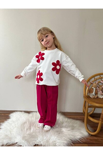 ButumiKids طقم علوي وسفلي من قماش قماش قابل للتمدد أموك مكون من خيطين بتفاصيل...