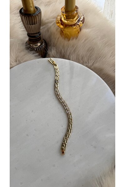 ADENNA JEWELRY Zirkon Taşlı 14K Altın Kaplama Renginde Vip Seri Ayarlanabilir...