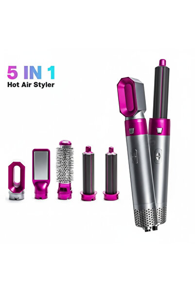 Generic Hot Air Styler 5 in 1 with Interchangeable Attachments and Anti-Stati...