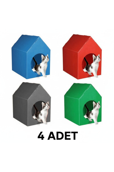 diğer 111 Kedi Köpek Evi Plastik Su Geçirmez (RENK RENK 4 ADET)