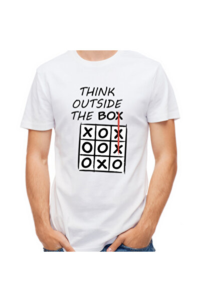 Printoot "Customizable" Think Outside the Box Tic-Tac-Toe Parody Unisex Cotto...