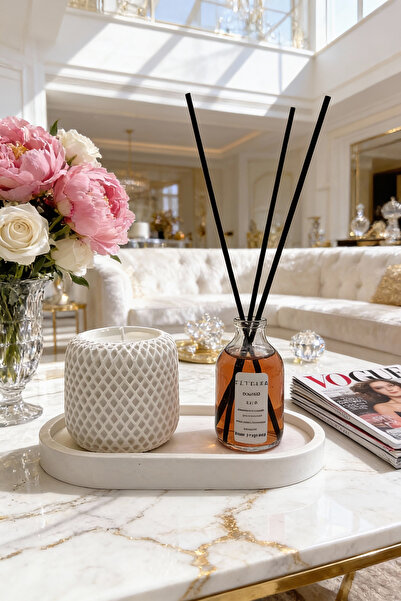 Fitruka Pudra Kokulu Çubuklu Oda Kokusu 50 ml & Kokusuz Dekoratif Mum Seti – ...