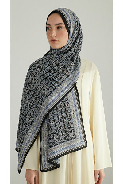 Karaca Eşarp Βαμβακερό σάλι με έθνικ σχέδιο Μορίγια