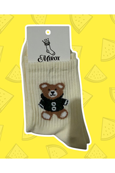 MIROX SOCKS Unisex Renkli Pamuklu Hediyelik Çorap Ayıcıklı Teddy