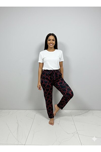 Gizem iç giyim Patterned Soft Velvet Pajama Single Bottom