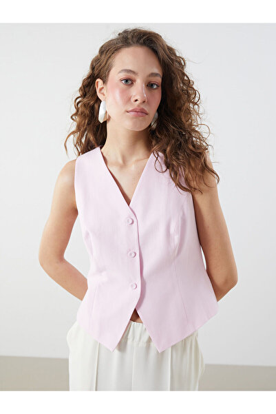 LC Waikiki Klassische Damenweste mit V-Ausschnitt