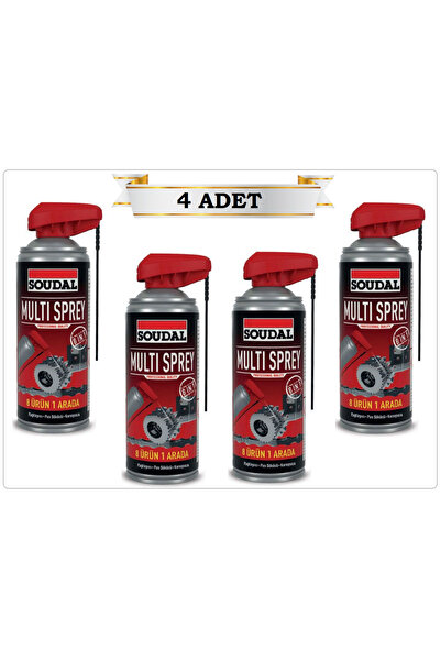 Soudal PAS SÖKÜCÜ,YAĞLAYICI,KORUYUCU MULTİ SPREY (4 ADET) 400 ML (KOBRA BAŞLI...