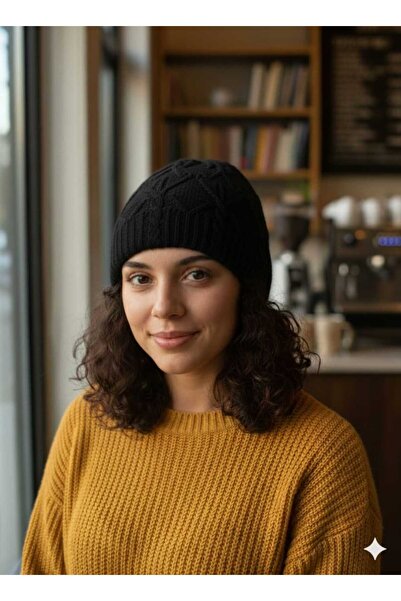 Betülce Women's Knitted Patterned Knitwear Beanie |   Soft Textured, Winter Hat