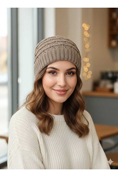 Betülce Beretă tricotată cu model baklava pentru femei |   Pălărie de iarnă c...