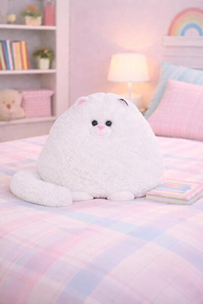 hak-iş oyuncak 40 cm White Obese Cat Plush Toy