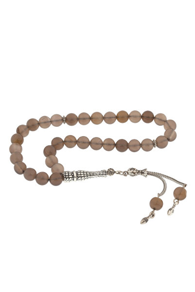 norsary مسبحة معدنية من الحجر الطبيعي مزينة بشراشيب