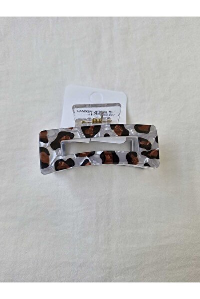 Beyaz Dükkan Leopard Print Bone Clasp Buckle