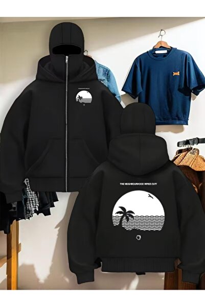 LAND MODA سترة صوفية للجنسين من Snow Masked Ninja من الصوف السميك بخيطين