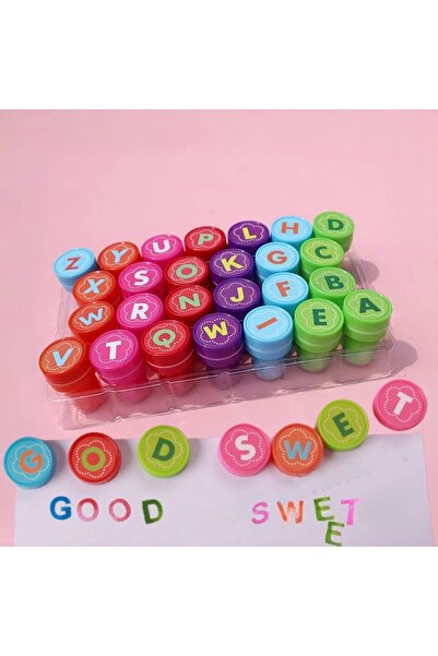 JDLYEVER ٢٦ قطعة من طوابع الحروف الأبجدية للأطفال من