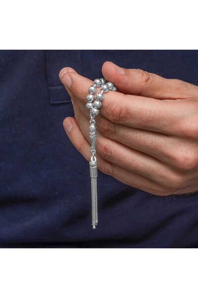 norsary Silver Round Men's Prayer Beads