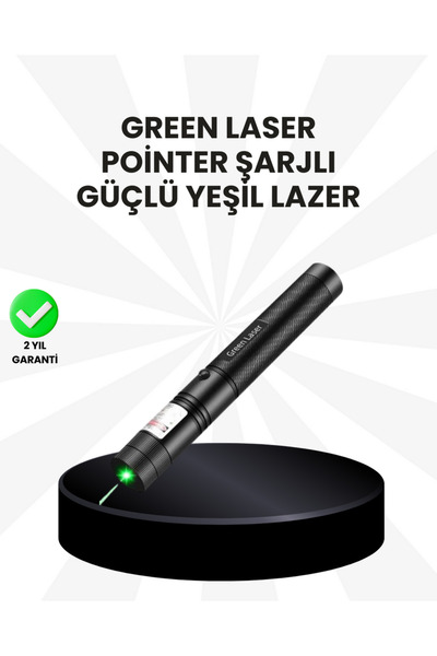 ZERO LAND LVSQVR Yüksek Güçlü Yeşil Lazer Pointer (154330) 5000mW Şarjlı