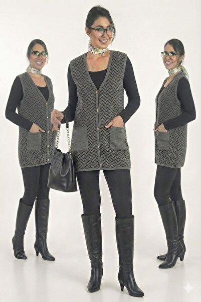 onno style woman Classic Knitted Buttoned Vest