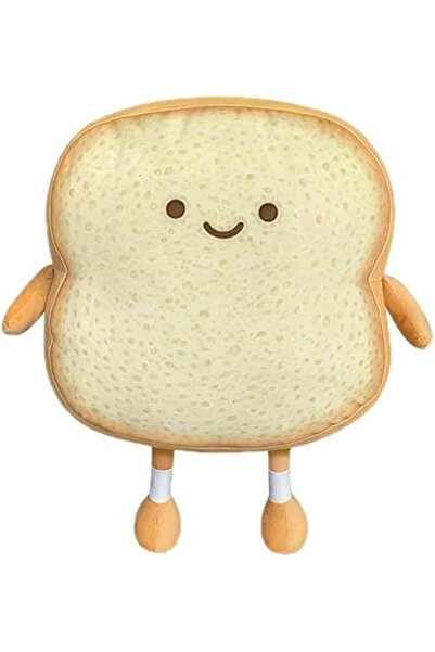 XICEN وسادة صغيرة لطيفة على شكل خبز محمص من القطيفة