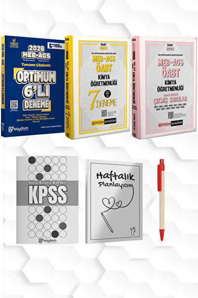 Pegem Akademi Yayıncılık 2026 KİMYA ÖĞRETMENLİĞİ-AGS ÖABT DENEME VE ÇIKMIŞ SO...