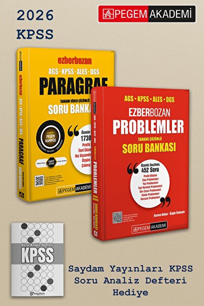Pegem Akademi Yayıncılık 2026 KPSS Lisans Paragraf Soru ve Problemler Soru |2...