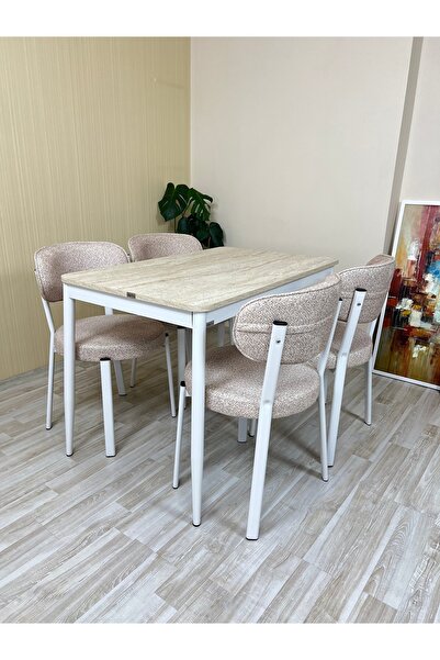 DİLETTO 70x110 YEMEK MASA TAKIMI MUTFAK MASASI 4 KİŞİLİK MASA SANDALYE TAKIMI...
