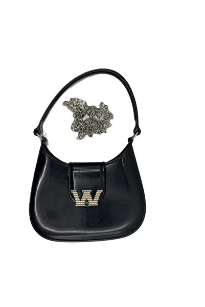 Other Silicone small leather bucket bag with a stylish lock