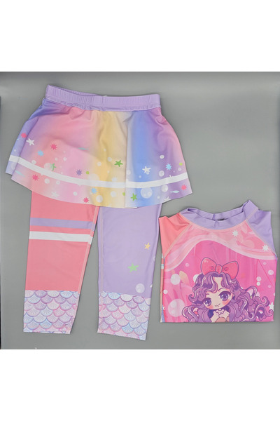 1way Two-piece swimsuit for girls