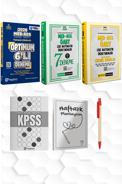 Pegem Akademi Yayıncılık 2026 LİSE MATEMATİK ÖĞRETMENLİĞİ-AGS ÖABT DENEME VE ...