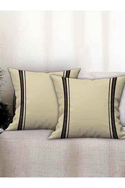 Ardizayn La Spezia (Beige) - Velvet Fabric 2-Piece Throw Pillow Cover 43X43Cm...