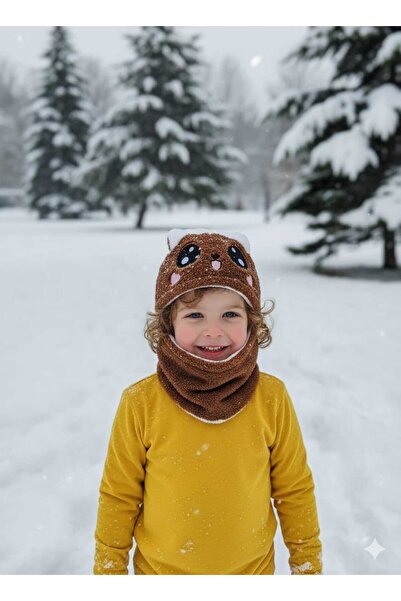 Betülce Căciulă de pluș pentru copii – cu figurine de animale, pentru iarnă ș...