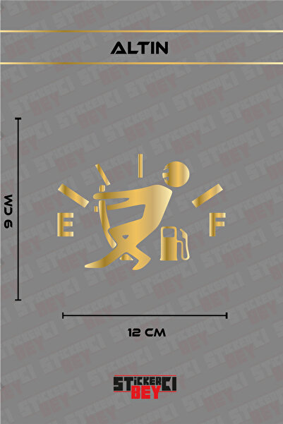 STİCKERCI BEY Guy Pulling a Gas Gauge Motorcycle Laptop Helmet Car Sticker De...