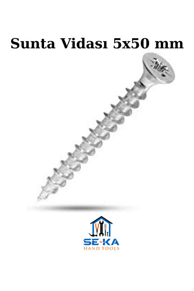 SEKA HAND TOOLS Sunta Vidası 5x50 mm 25adet – Mobilya & Ahşap Uygulamaları iç...